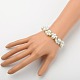 Perle di vetro perline braccialetti alla moda BJEW-PJB829-4