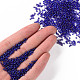 Perles de rocaille rondes en verre transparent bleu nuit 11/0 grade a X-SEED-Q007-F44-4