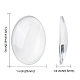 Transparent oval Glas Cabochons&nbsp;LS-GGLA-R022-35x25-2