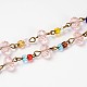 Glass Rondelle Beads Chains for Necklaces Bracelets Making AJEW-JB00116-01-1
