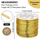 BENECREAT 18 Gauge (1mm) Aluminum Wire 492FT (150m) Anodized Jewelry Craft Making Beading Floral Colored Aluminum Craft Wire - Light Gold AW-BC0001-1mm-08-2