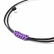 5шт 5 цвета лэмпворк круглые плетеные браслеты из бисера сглаза набор для женщин BJEW-JB08787-6