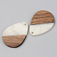 Ciondoli in resina opaca e legno di noce RESI-S389-010A-C04-2