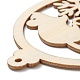 落書きポプラの木をくり抜くDIY  クリスマステーマのペンダントデコレーション  マウス模様  8.4x7.3x0.2cm  穴：3mm  ロープ：27.5x0.1センチメートル  10個/袋 WOOD-F010-09B-3