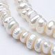 Fili di perle di perle d'acqua dolce coltivate naturali PEAR-F004-24-3