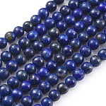 Abalorios de lapislázuli naturales hebras, redondo, 3mm, agujero: 0.6 mm, aproximamente 116 pcs / cadena, 15.4 pulgada (39.3 cm)
