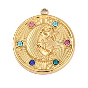 Подвески из нержавеющей стали 304 со стразами STAS-I325-037G-02