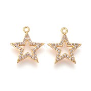 Латунные микро проложить кубического циркония подвески KK-F809-09G