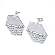 Серьги-гвоздики из нержавеющей стали 201 EJEW-K270-27P