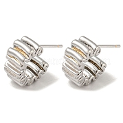 Brass Stud Earrings EJEW-R158-01P