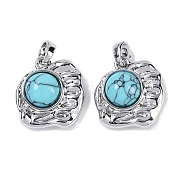 Синтетические бирюзовые подвески KK-U043-43P-B