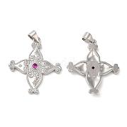 Латунные микро проложить кубического циркония подвески KK-M246-43P