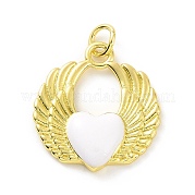Подвески из латуни с эмалью в стойку KK-C008-14G-01