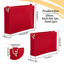 2 Stück 2 Stile Wollfilz-Taschen-Organizer-Einsätze&nbsp;FIND-WR0007-41D