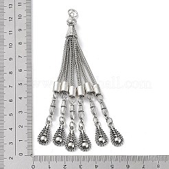Chaîne gourmette en alliage de style tibétain gland gros pendentifs&nbsp;FIND-K013-01AS-10