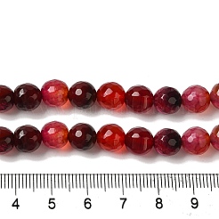 Gefärbte und erhitzte natürliche Drachenadern Achat Perlenstränge&nbsp;G-P539-A01-25