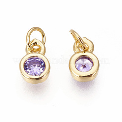 In ottone con charms singoli in zirconi&nbsp;ZIRC-F095-03G-05