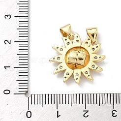Pendentifs avec zircon cubiques à micro-pavés en laiton&nbsp;KK-H537-03G