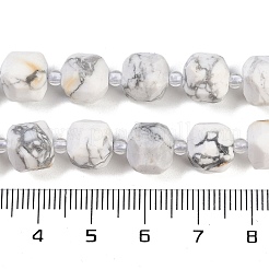 Natürliche Howlith Perlen Stränge&nbsp;G-B125-O01-01