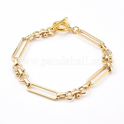 Gliederkettenarmbänder aus Messing&nbsp;BJEW-JB06016