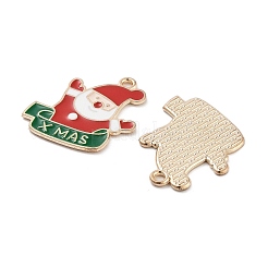 Pendentifs en émail en alliage plaqué or clair de Noël&nbsp;ENAM-M219-02KCG