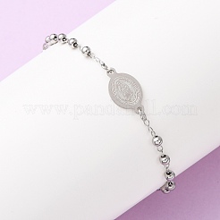 Religion 304 Edelstahl-Gliederarmbänder&nbsp;BJEW-F524-05B-P