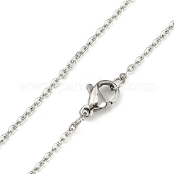 Collares de cadena tipo cable clásicos de acero inoxidable 304 lisos y resistentes al deslustre para hombres y mujeres.&nbsp;X1-STAS-S029-02