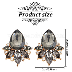 4 paio di orecchini a goccia con strass in 4 colori&nbsp;EJEW-AN0002-28