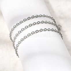 12 Stück 1.8 mm 304 Edelstahl strukturierte Kabelkette Halskette für Damen und Herren&nbsp;NJEW-H093-11P