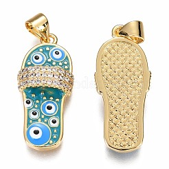 Pendentifs en laiton zircon cubique transparent&nbsp;ZIRC-B002-31G-B