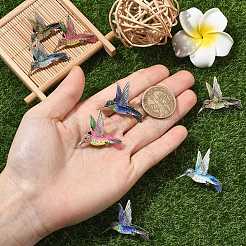 8 Stück 4 Farben Kolibri-Emaille-Anstecknadeln&nbsp;JEWB-CJ0003-63