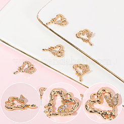 8pcs pendentifs en laiton micro pavé de zircone cubique&nbsp;KK-BBC0025-39