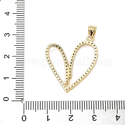 Pendentifs avec zircon cubiques à micro-pavés en laiton&nbsp;KK-D426-21C-G