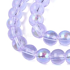 Transparentes perles de verre de galvanoplastie brins&nbsp;EGLA-Q132-6MM-01A-15
