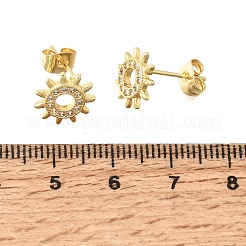 Ottone micro spianare orecchini zirconi&nbsp;KK-CBA5B62-05G