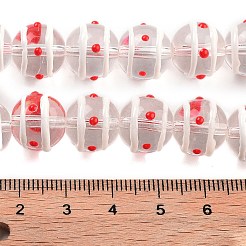 Vetro con fili di perle smaltate&nbsp;GLAA-M047-01F