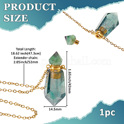 1 pendentif en forme de flacon de parfum en fluorite naturelle à facettes&nbsp;NJEW-FH0001-24