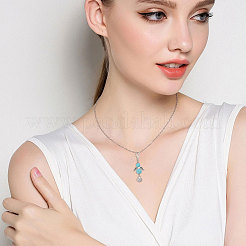 32 pièce 8 styles de perles turquoise synthétiques et pendentifs décoratifs en alliage d'animaux marins&nbsp;HJEW-CA00068