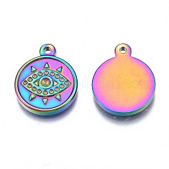 Regenbogen farbe 304 edelstahl anhänger strass einstellungen&nbsp;LS-STAS-S119-094