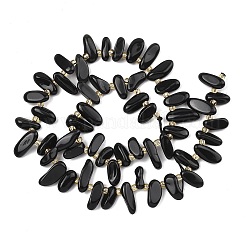 Natürliche schwarze Obsidian Perlen Stränge&nbsp;G-F821-C02-01