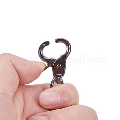 Zinklegierung Schwenkkarabiner Spangen&nbsp;PALLOY-PH0012-69B