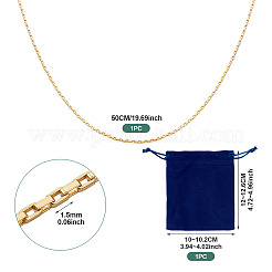 Collar de cadena de caja de latón&nbsp;NJEW-TA0001-16