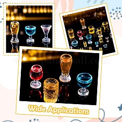 45 pz 9 stili cabochon in resina trasparente per vino&nbsp;CRES-CJZ0009-02