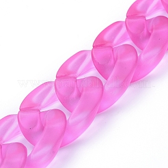 Chaîne gourmette en acrylique transparent&nbsp;AJEW-JB00544-01