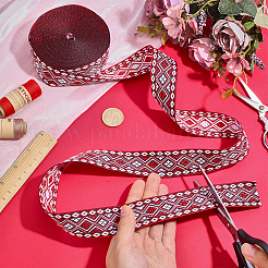 10 Yard (ca. [91] cm) rautenförmiges Vintage-Jacquard-Polyesterband&nbsp;OCOR-ME0001-81B