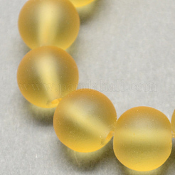 Fili di perline di vetro trasparenti per pitturare&nbsp;GLAA-S031-12mm-11