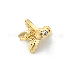 Pendenti fai da te in ottone micro pavé di zirconi cubici&nbsp;KK-E791-17G