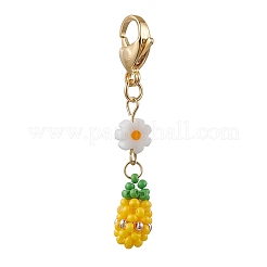 5 pendentif décoratif en forme de fruit en perles de verre&nbsp;HJEW-MZ00151
