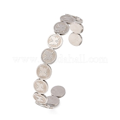 201 bracciali in acciaio inossidabile per donna&nbsp;BJEW-T024-01D-P