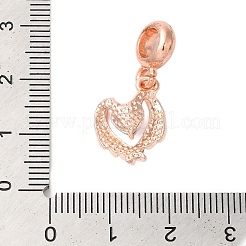 Zahnstangenüberzuglegierungs-Kristallrhinestone-europäische baumelnde Charme&nbsp;PALLOY-S189-36RG